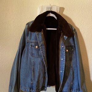 Jean jacket with authentic mink. Made by Roarks furs in Laura Ohio.